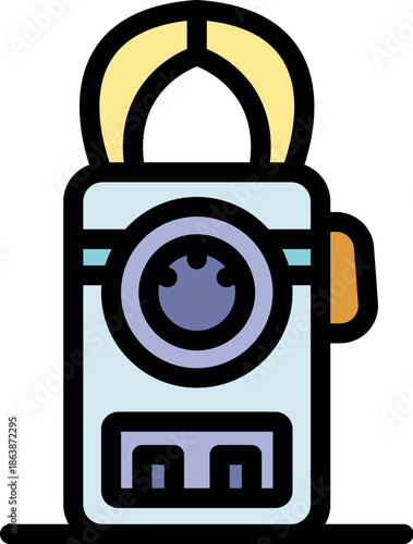 Portable breathalyzer for measuring blood alcohol content, featuring a digital display and a handle for easy transport