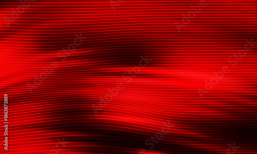 Red Abstract Background With Horizontal Lines And Soft Glows For Futuristic Design