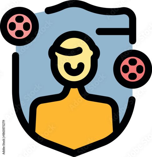 Antivirus software is protecting user data and privacy, symbolizing online security and protection against malware and viruses