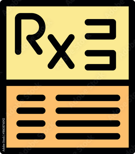 Medical prescription form indicating prescribed medication and dosage instructions for patient care