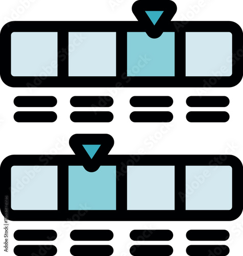 Server room data blocks showing internet traffic flowing, big data processing visualization