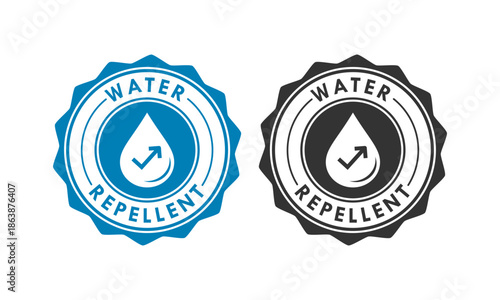 Water repellent design logo template illustration
