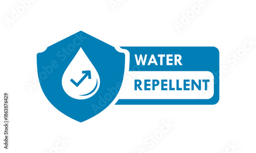 Water repellent design logo template illustration