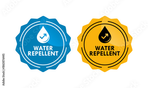 Water repellent design logo template illustration