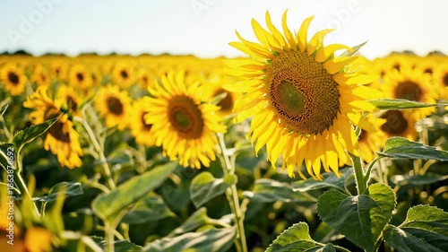 Sunflower field in summer