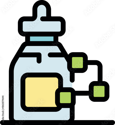 Smart baby bottle is monitoring milk formula temperature and feeding schedule