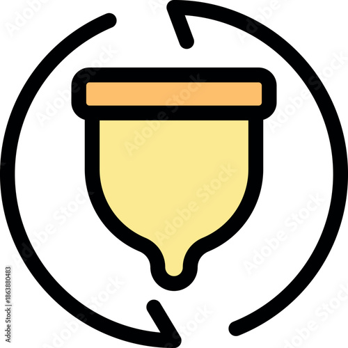 Promoting eco conscious menstrual hygiene, highlighting the reusable nature of the cup