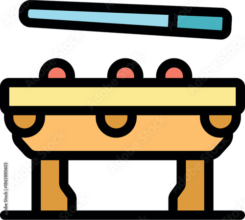 Billiard cue positioned above billiard balls on a table, ready for a shot, representing leisure activity and indoor games