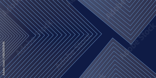 Blue abstract background with glowing arrow lines. Modern shiny blue geometric lines design. Technology futuristic concept. Horizontal banner template. Suit for cover, header, poster, banner, web