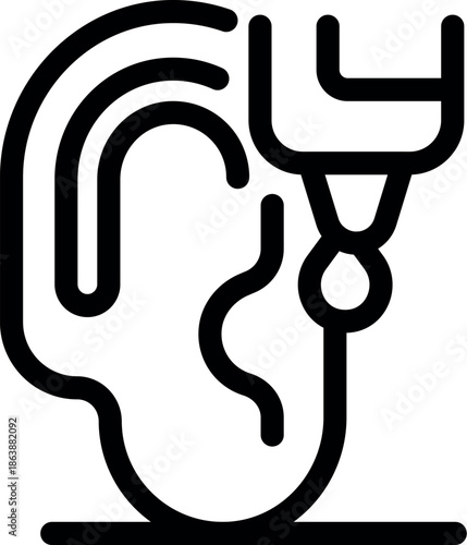 Innovative medical device emitting sound waves for ear treatment, addressing hearing loss and promoting ear health