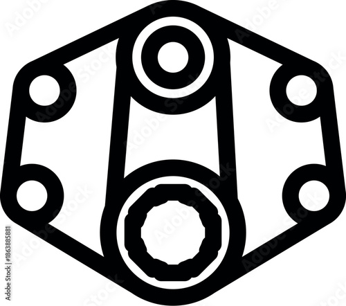 Timing belt kit with tensioner and idler pulley, essential for maintaining engine synchronization and preventing damage