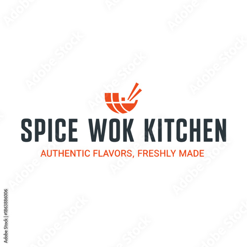 Spice Wok Kitchen Authentic Flavors Freshly Made Logo.