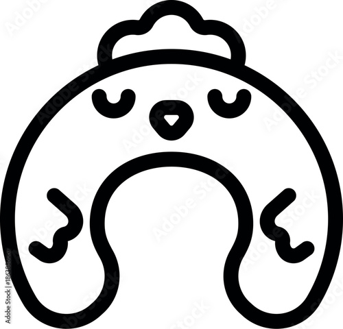 Comfortable baby neck pillow designed like a cute sleeping bird, ensuring restful sleep during travel