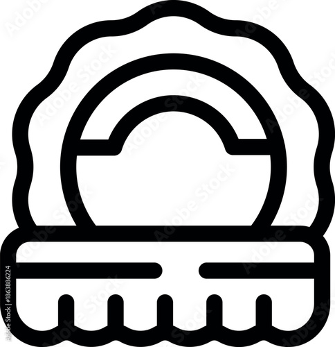 Inflatable boat with canopy floating on water, offering a relaxing and shaded experience