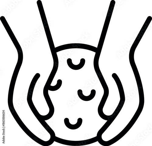 Potter carefully molding a clay ball, demonstrating the initial steps of pottery creation