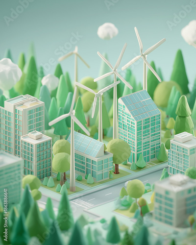 Green Future City Concept for Sustainability and ESG Report