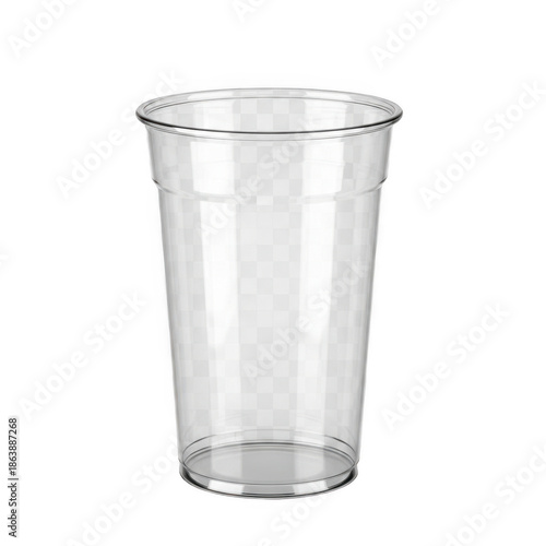 Wallpaper Mural Clear plastic cup isolated on transparent background Torontodigital.ca