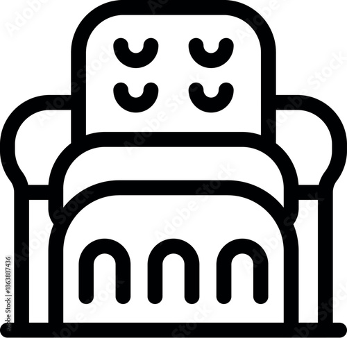 Modern massage chair promoting relaxation and well being in a spa or wellness center