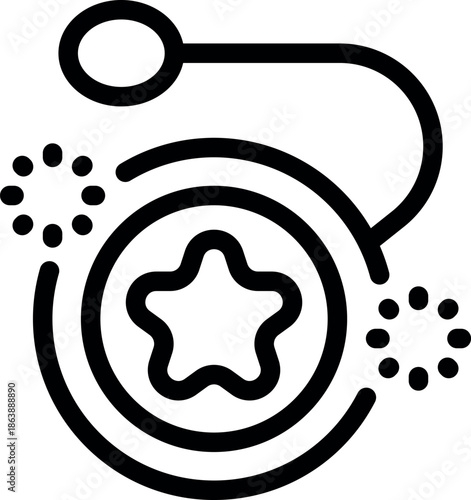 Yo yo with star shape spreading magic and happiness, simple entertainment for children