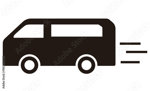 業務用車のシルエットイラスト