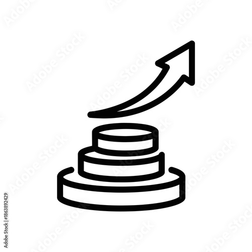 Business Growth Concept Illustration Showing Upward Financial Progress