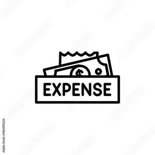 Financial Concept Illustration Representing Expense and Budgeting
