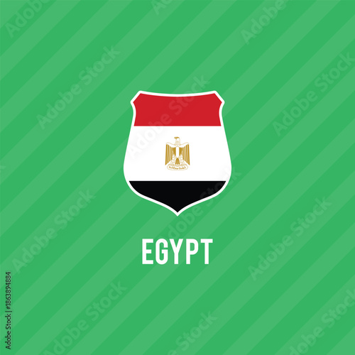 Egypt flag depicted on folded wavy fabric of old cloth close up