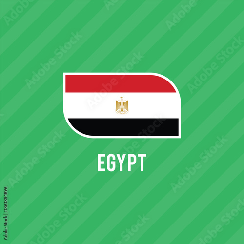 Egypt flag depicted on folded wavy fabric of old cloth close up