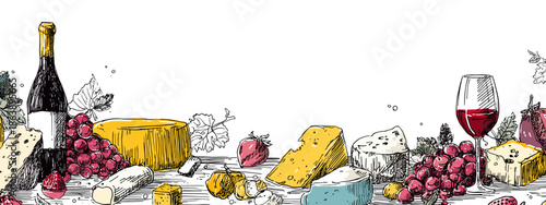 abstract background with wine glasses