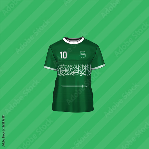 Saudi Arabia flag in official colors, dimensions and aspect ratio. Vector flag symbolizing national pride, identity, heritage, patriotism and authority