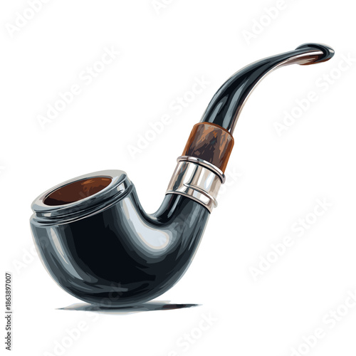smoke pipe vintage vector illustartion 