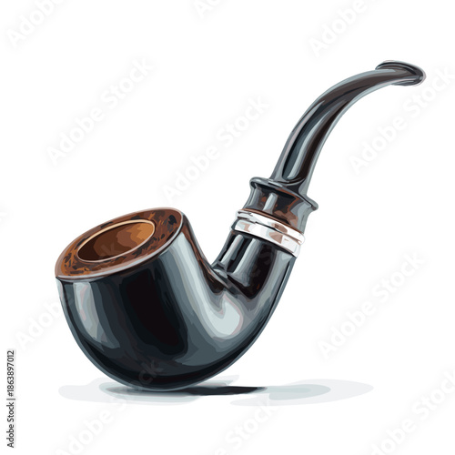 smoke pipe vintage vector illustartion 