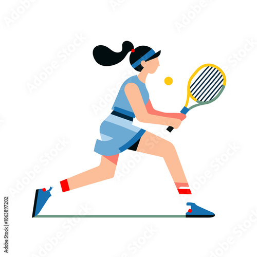 tennis player vector illustration isolated on white background 