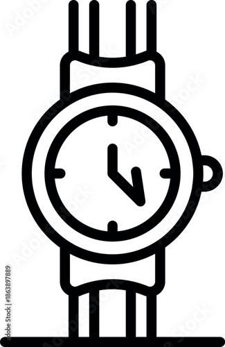 Classic wristwatch with leather straps, indicating the relentless passage of time