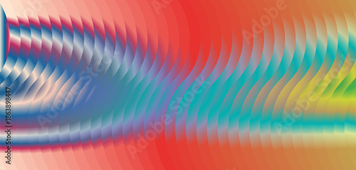 Vibrant Multicolor Glass Effect Wave Background with Smooth Curved Layers and Fluid Gradient Motion Modern Abstract Design
