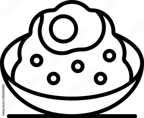 Korean mixed rice dish with meat and assorted vegetables, topped with a fried egg