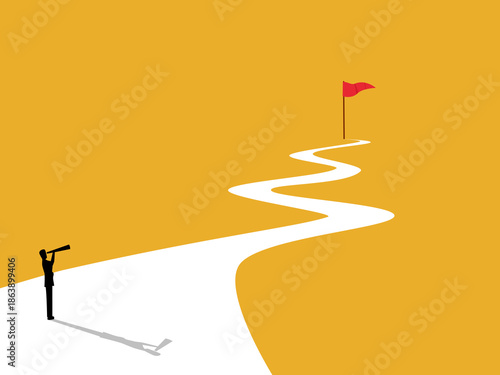 Business people have vision, focusing on their travel goals