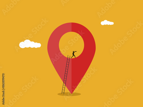 Business leaders have a visionary perspective pinned on the map