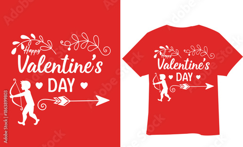 Valentine's Day T Shirt Typography Design
