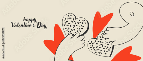 Happy Valentine's Day banner background