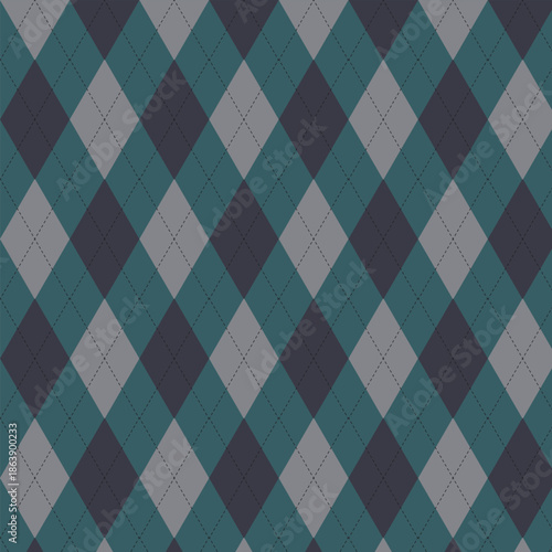 combination of dark blue and dark green with a diamond-shaped pattern stitching, perfect for men's fabric products