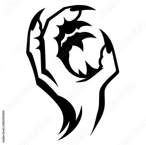 Devil's claw silhouette