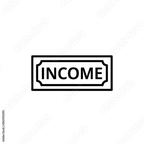 Financial Growth Concept with Income Label for Business and Investment