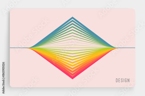 Obraz na plátne A straight line splits into many rays of the rainbow spectrum, which then reunite into a straight line