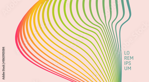 Branched structure of multiple lines. Energy flow. Scientific illustration. Vector for brochure, poster, cover, card, presentation, flyer or banner.