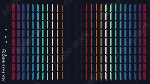 An image of multiple rectangular and square shapes with transition effects. Dynamic gradient background. Cover design template. Vector for brochure, poster, cover, card, presentation, flyer or banner.