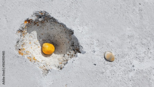 Rough concrete with embedded stone