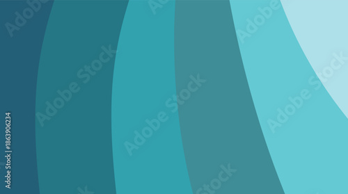 Abstract Wavy Blue and Teal Color Bands