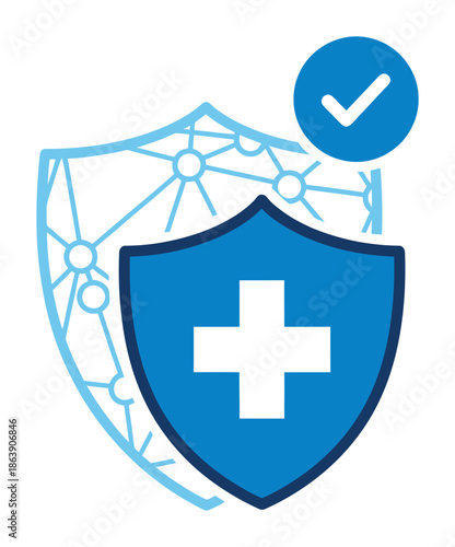 Health Insurance Coverage Vector Icon. Professional Medical Plan Symbol.
