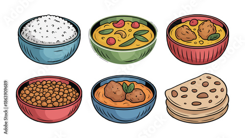 Culinary Collection: A vibrant array of diverse dishes, encompassing a range of flavors and textures, meticulously arranged to tantalize the senses.